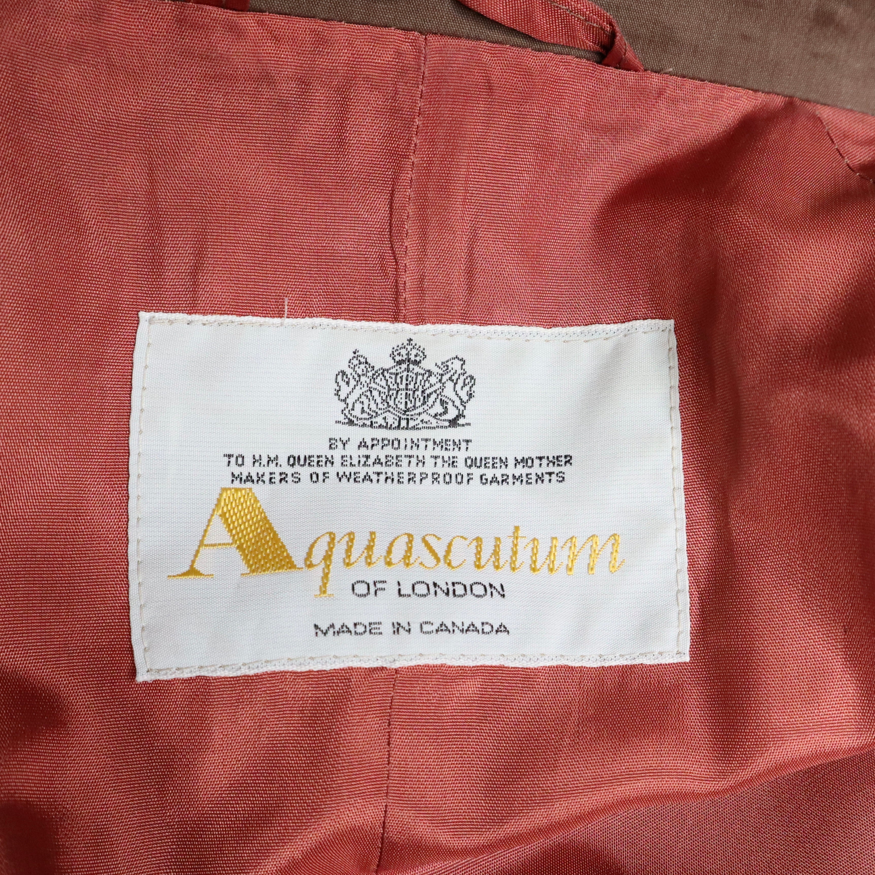 90s AQUASCUTUM Brown Trench Coat (L)