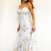 Silk Floral Maxi Dress (XS)