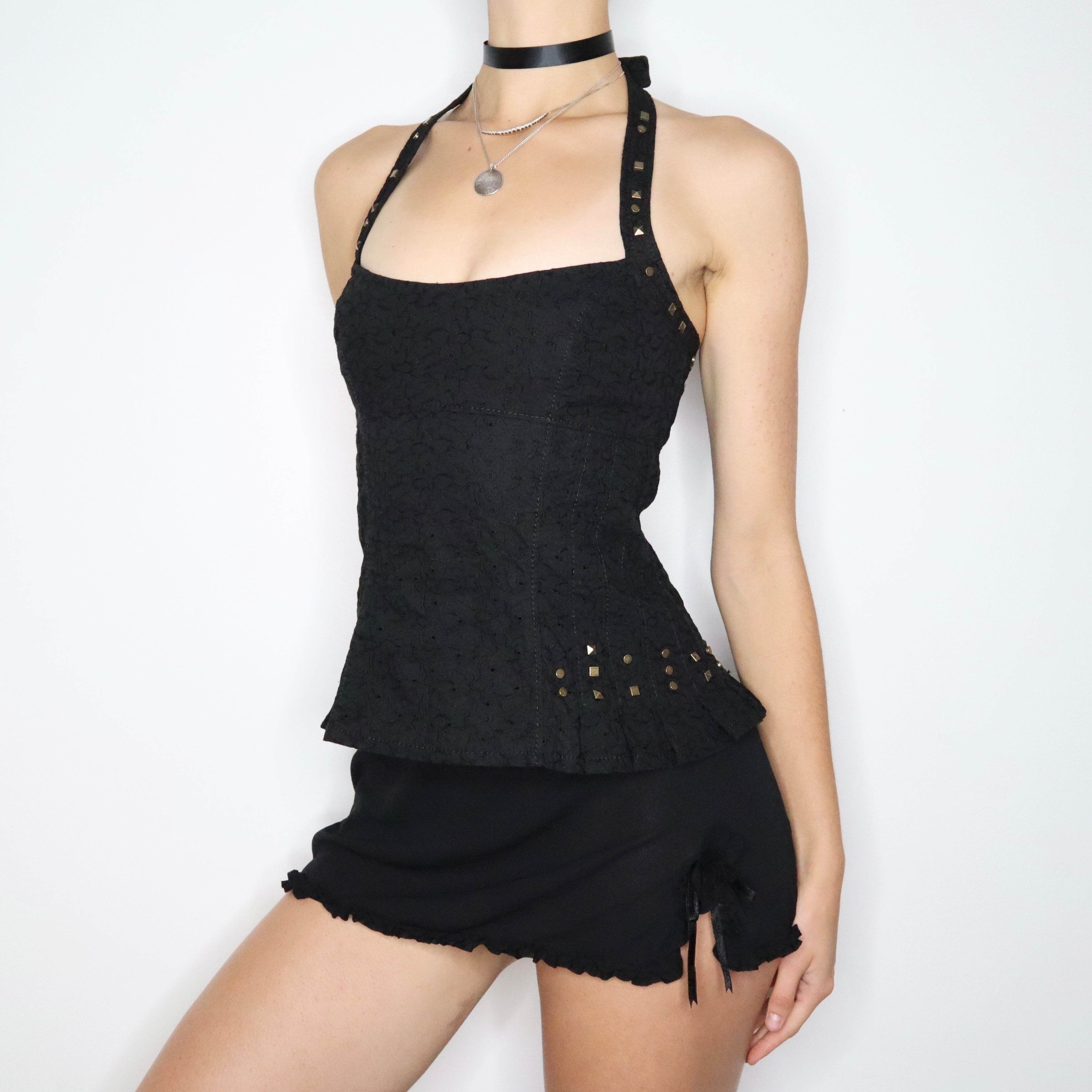 Vintage Y2K Karen Millen Bustier Halter Top (S-M)