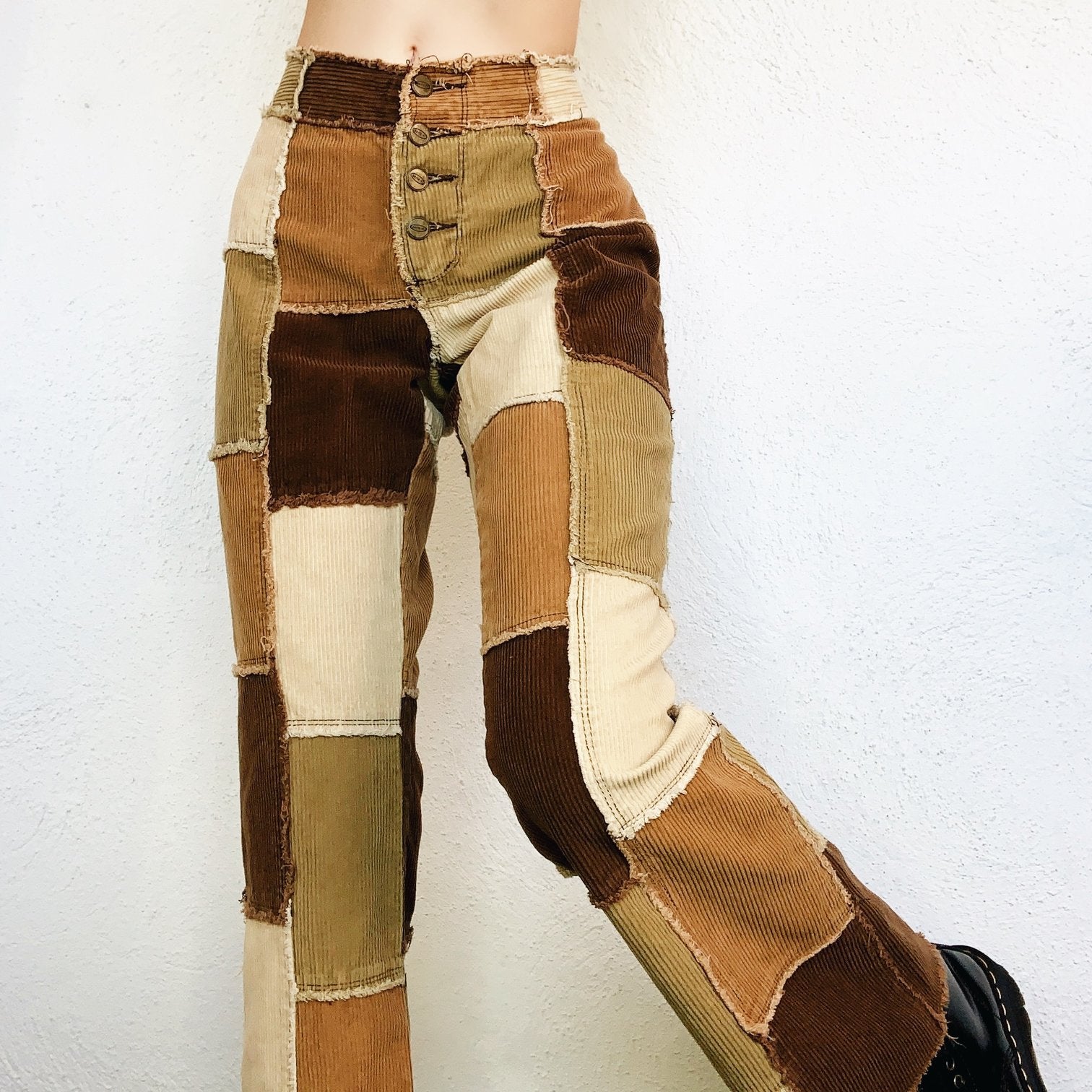 Zana Di Patchwork Corduroy Pants