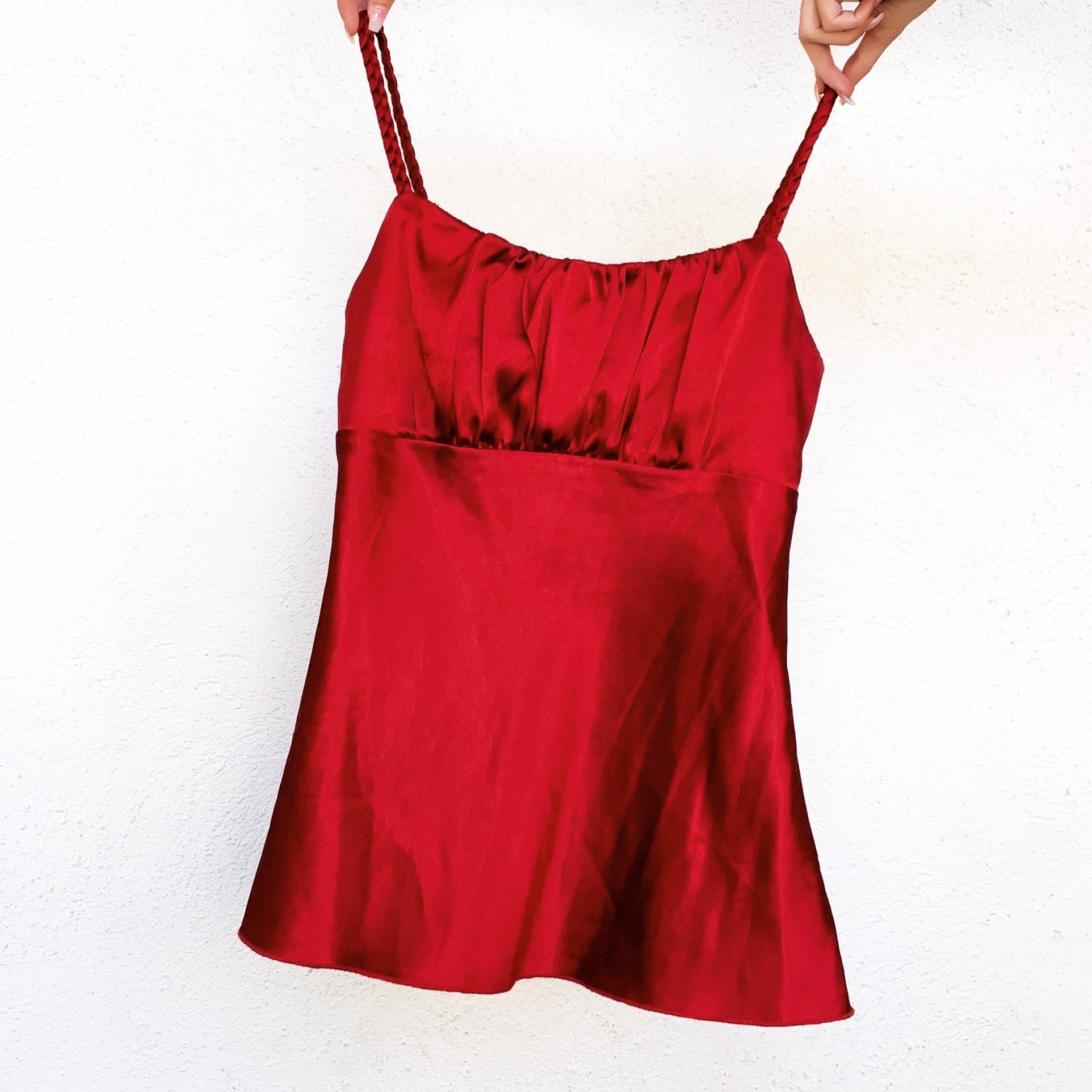 90s Red Satin Tank