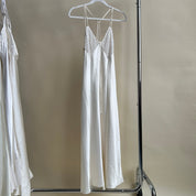 90s satin + lace maxi slip (L)