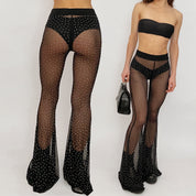 funky rhinestone flares - medium