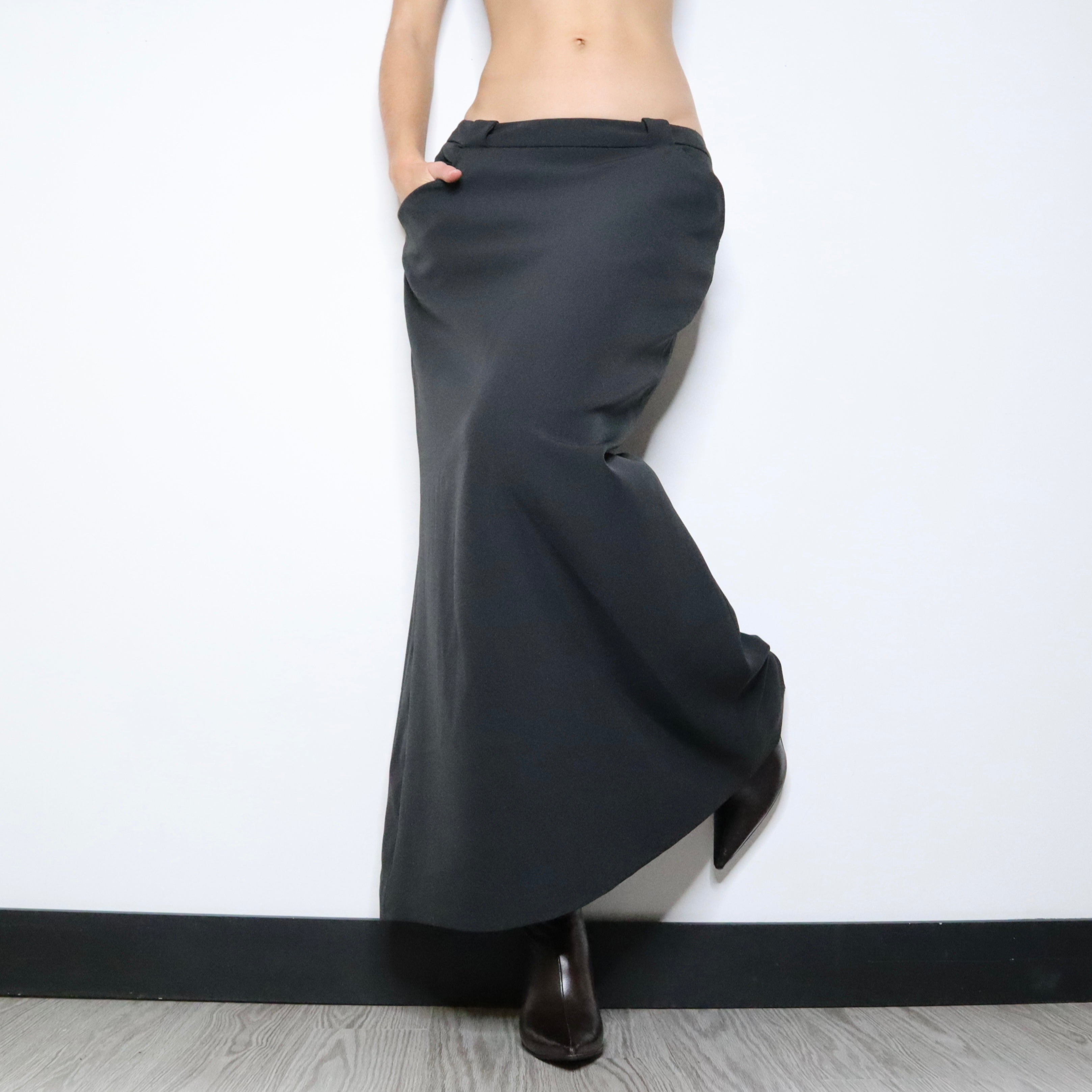 90s Gray Maxi Skirt (M)