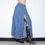 90s Denim Maxi Skirt (M)