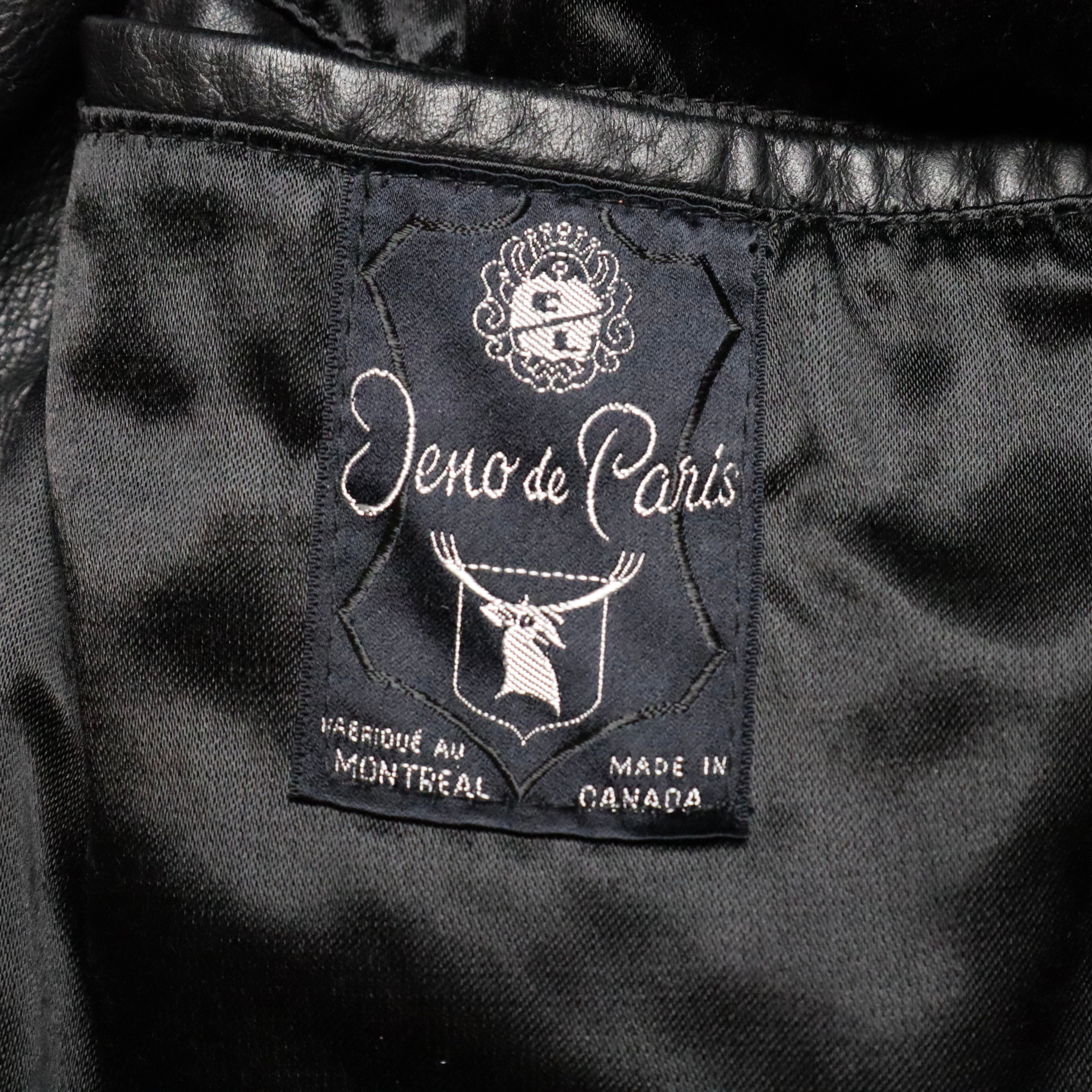 90s Oversized Black Genuine Leather Bomber Jacket (XL)