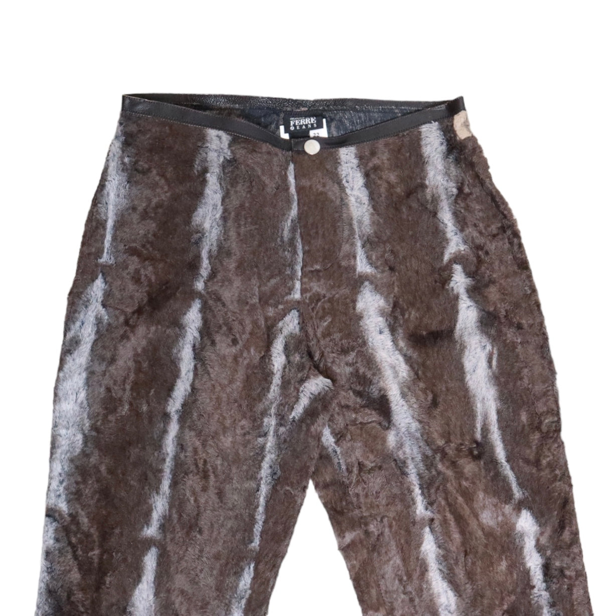 Vintage 90s Gianfranco Ferré Faux Fur Pants (XS)