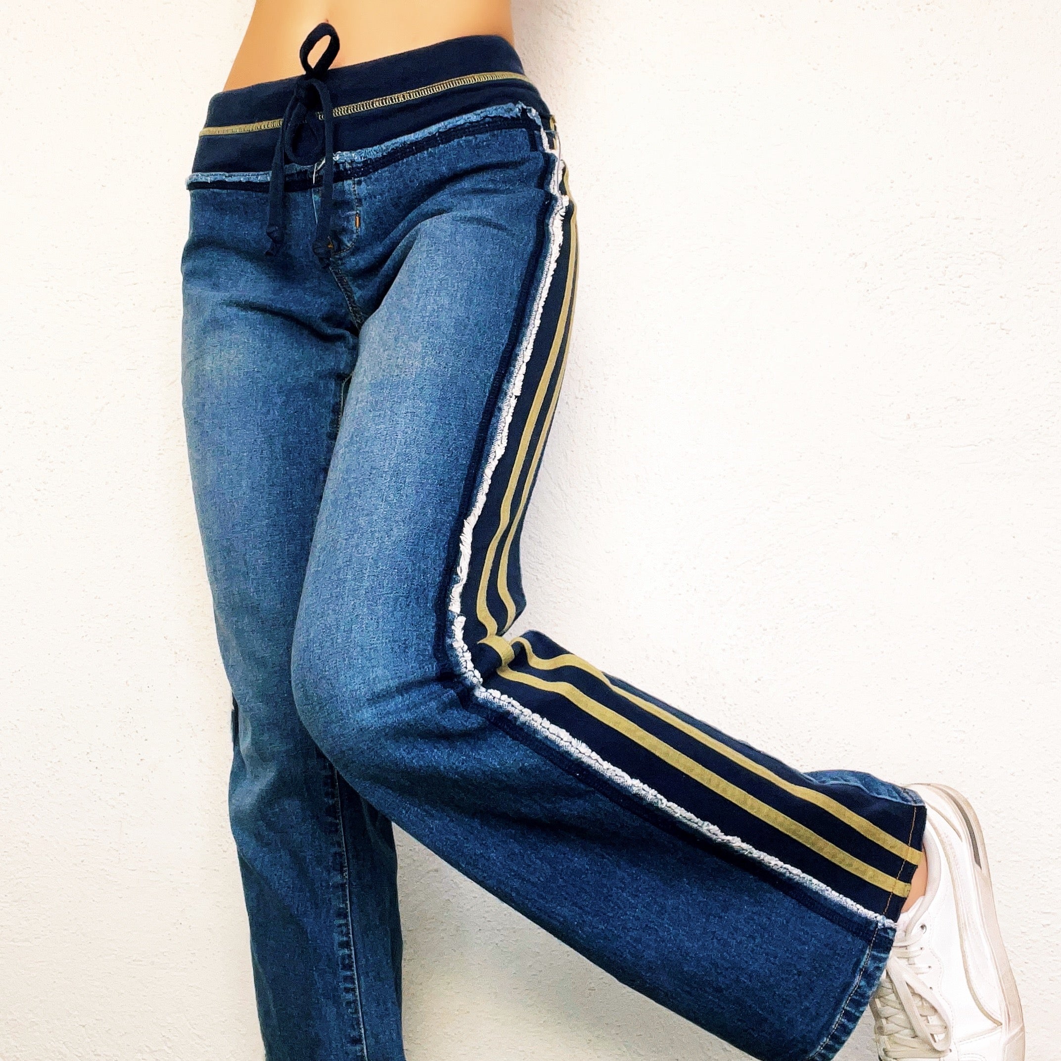 Sporty Striped Bongo Jeans