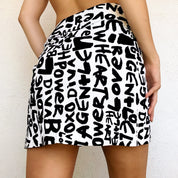 90s Graffiti Mini Skirt