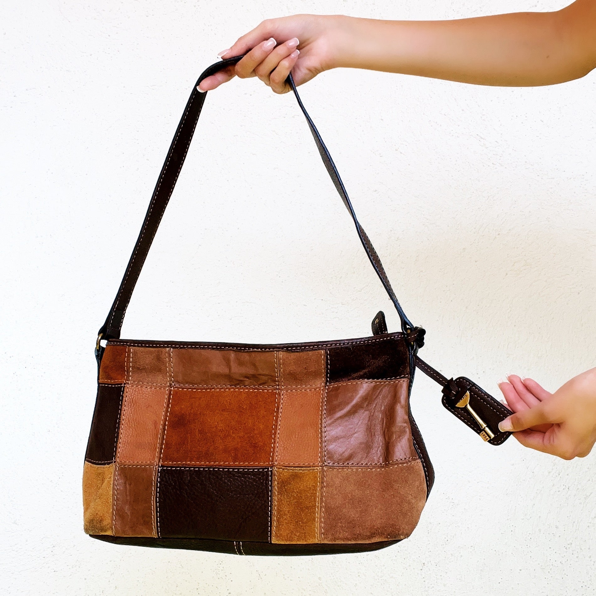 Leather Patchwork Purse