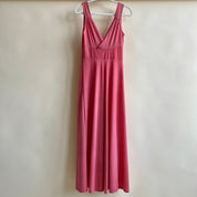 Hand dyed blush pink vintage maxi slip - s/m