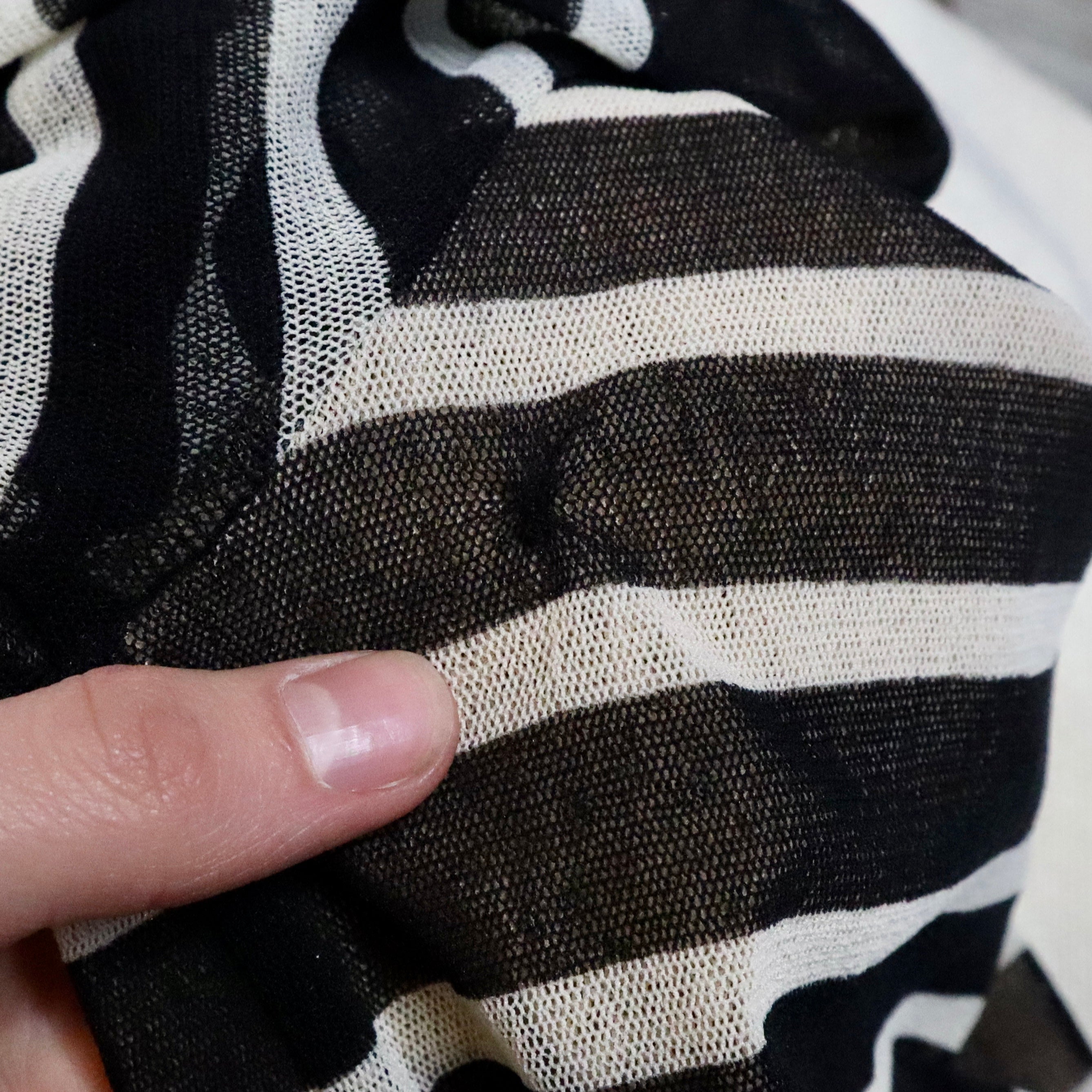 90s JEAN PAUL GAULTIER Mesh Striped Cardigan (M)