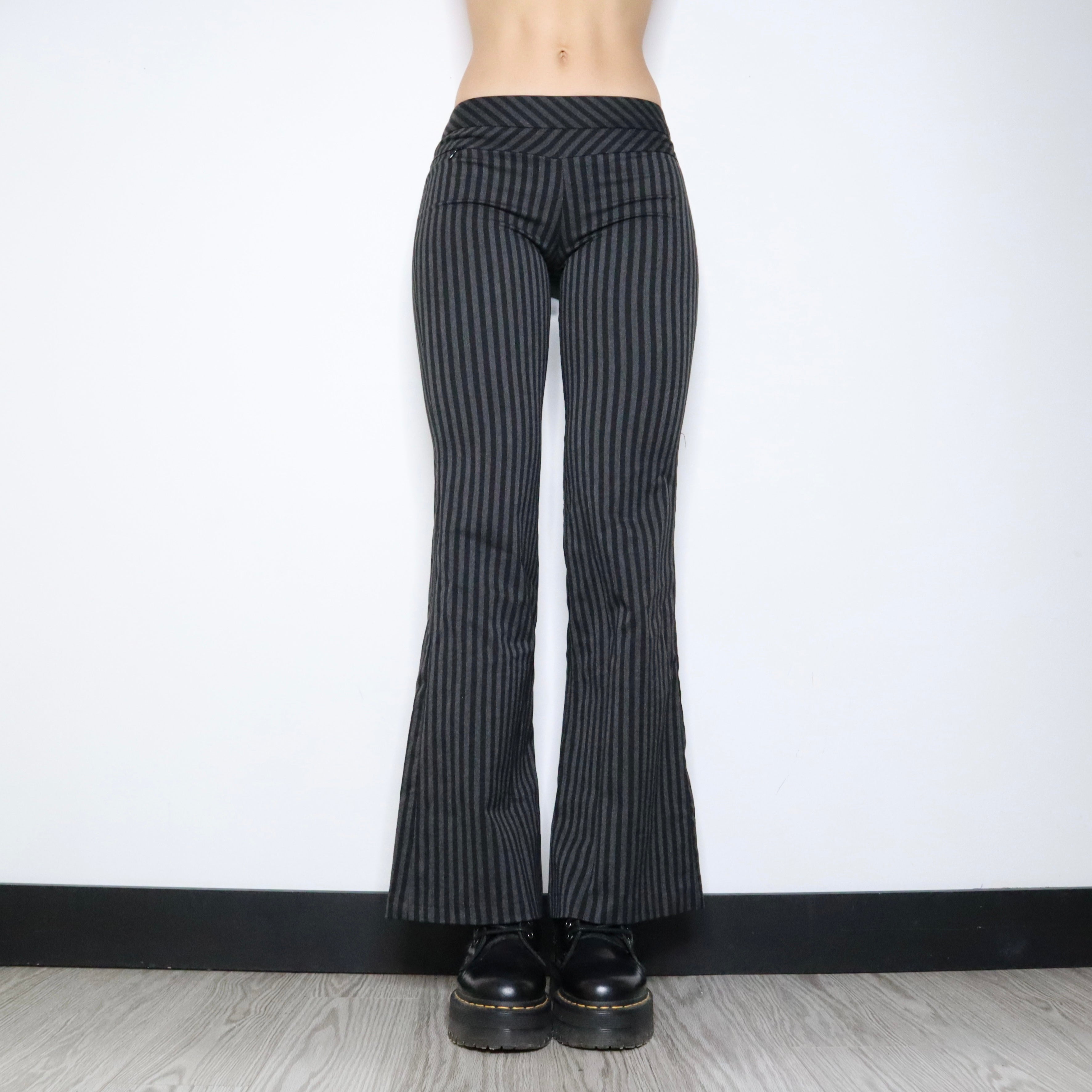 Grunge Striped Flare Pants (XS)