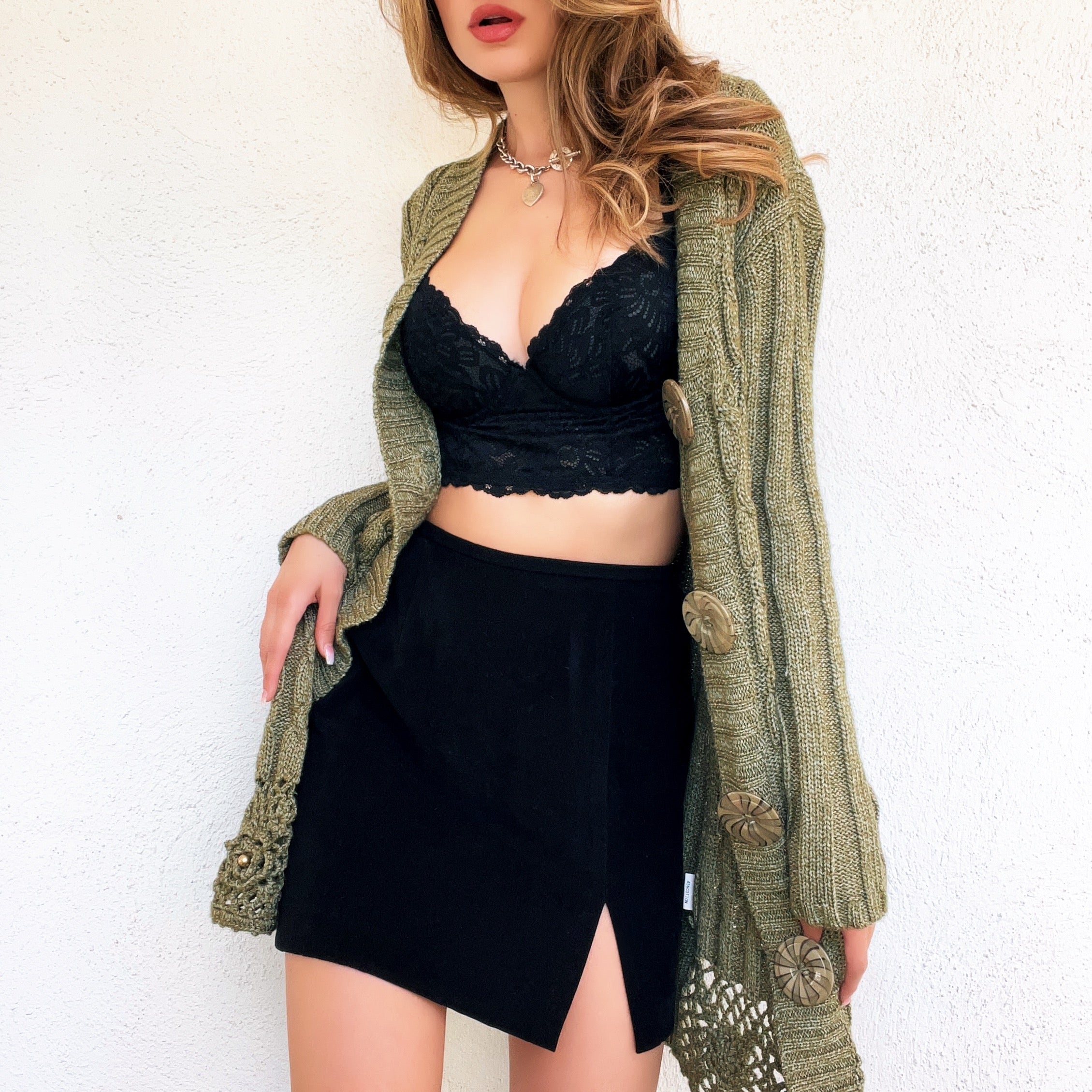 Sage Green Long Cardigan