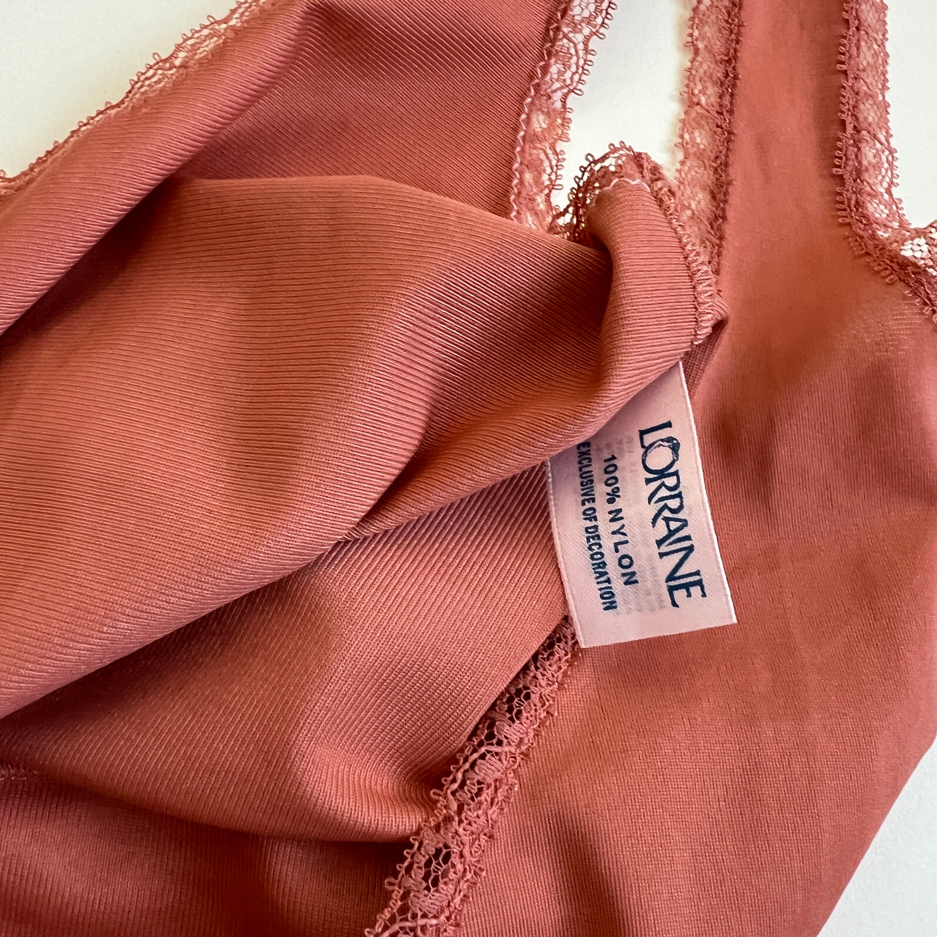 Hand dyed terracotta satin tank (M/L)