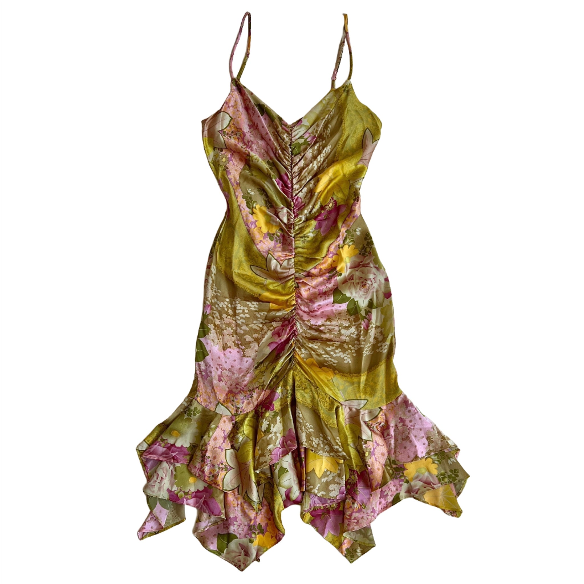 Vintage Betsey Johnson silk garden fairy dress (M) Holy Thrift Vintage Betsey Johnson silk garden fairy dress (M) Holy Thrift