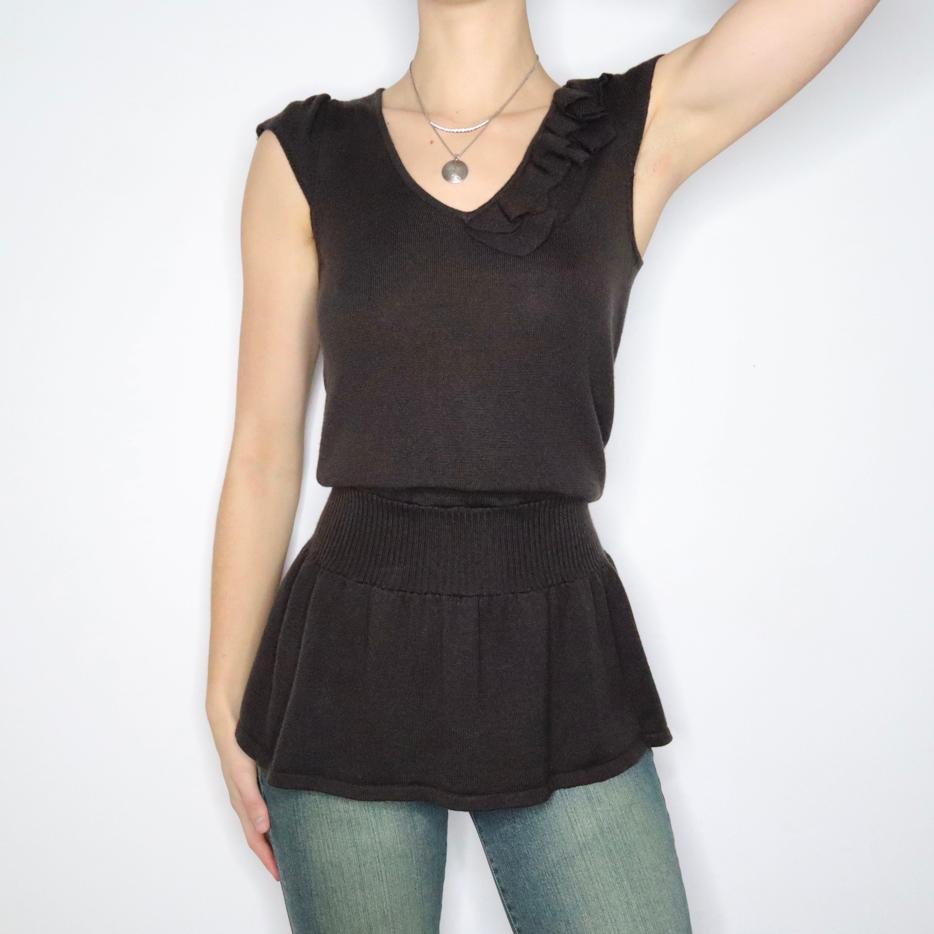 Y2K Knit Drop Waist Top/Dress (S)