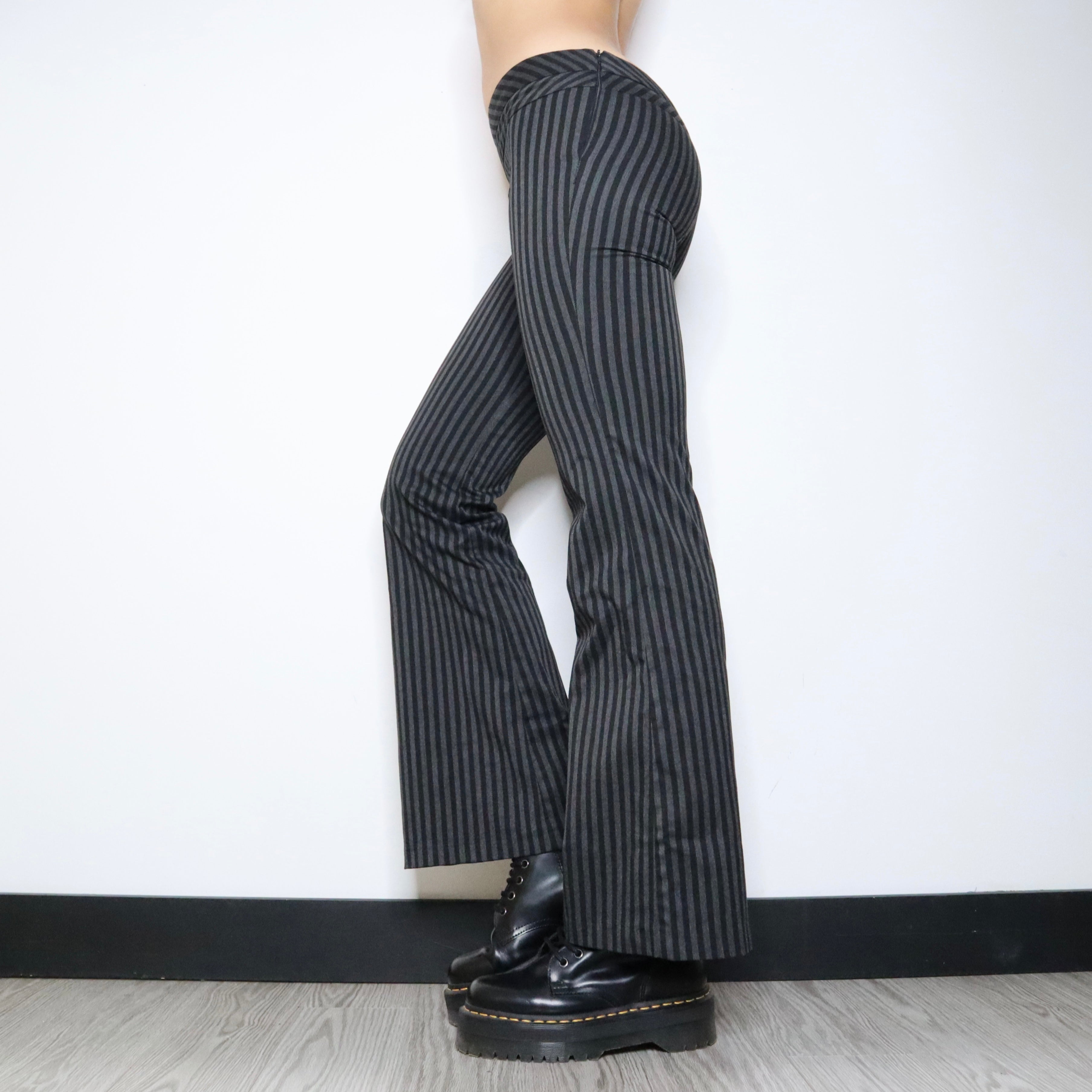 Grunge Striped Flare Pants (XS)