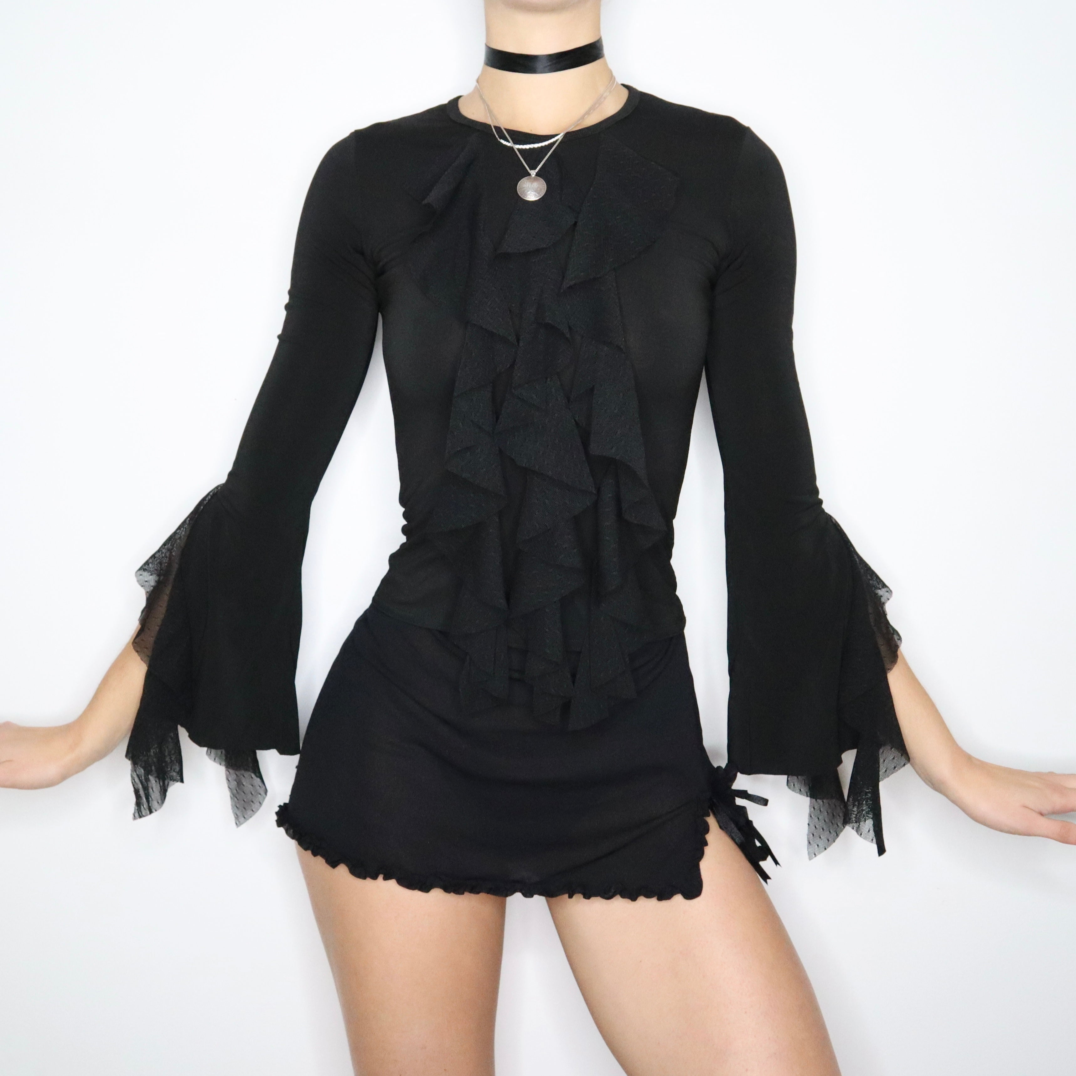 90s French Whimsigoth Top (S)