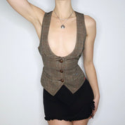 Y2K ESPRIT Waistcoat Vest (M)