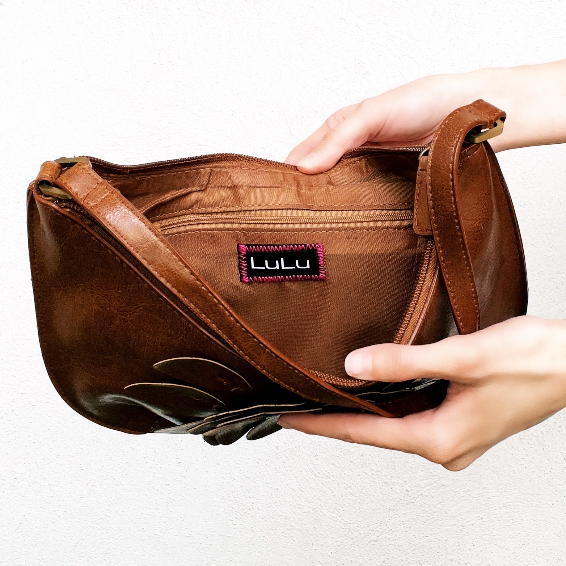 Faux Leather Flower Purse