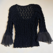 Vintage 90s crinkly lace top - M/L