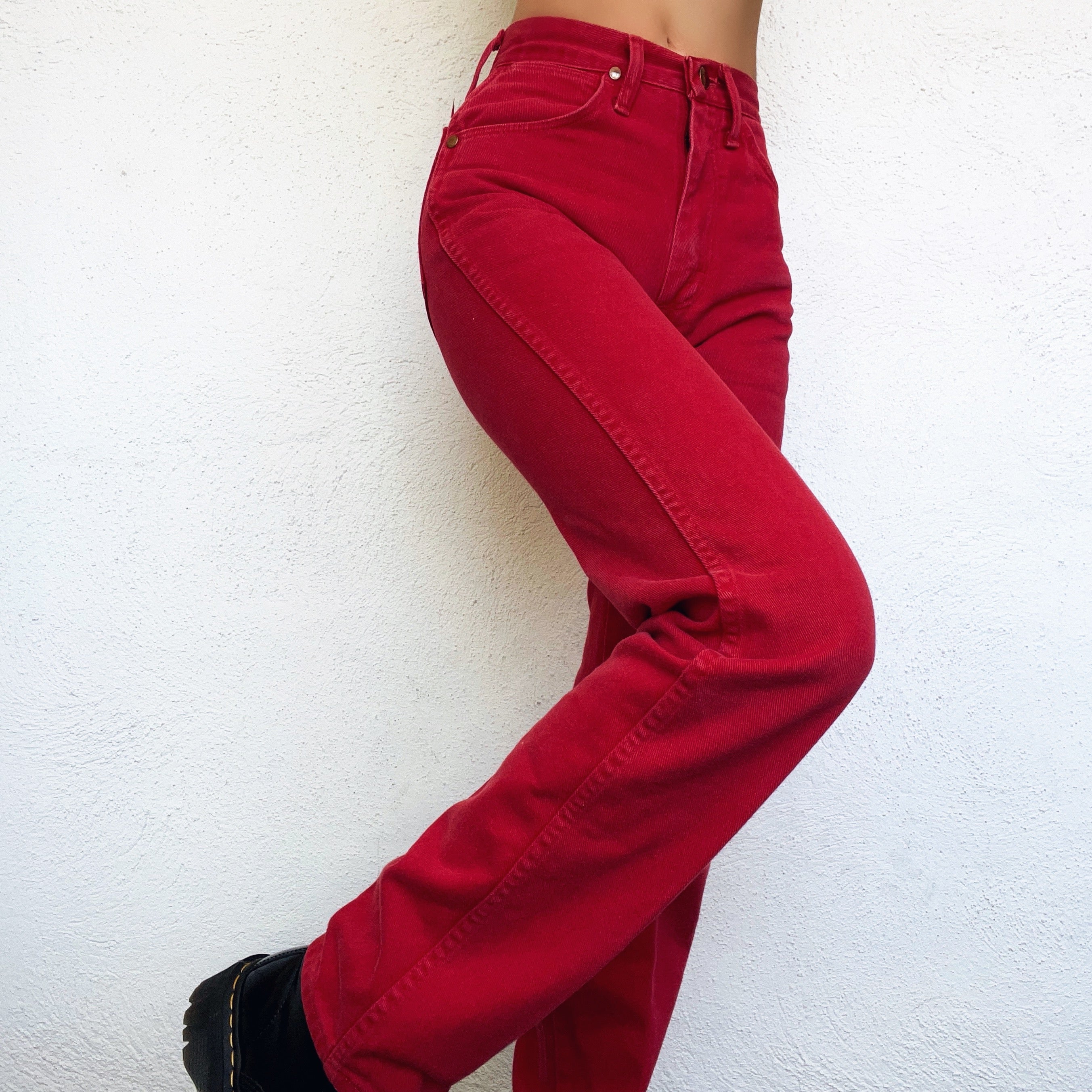 Vintage Cherry Red Wrangler Jeans