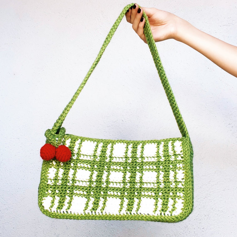 Cherries Jubilee Crochet Shoulder Bag