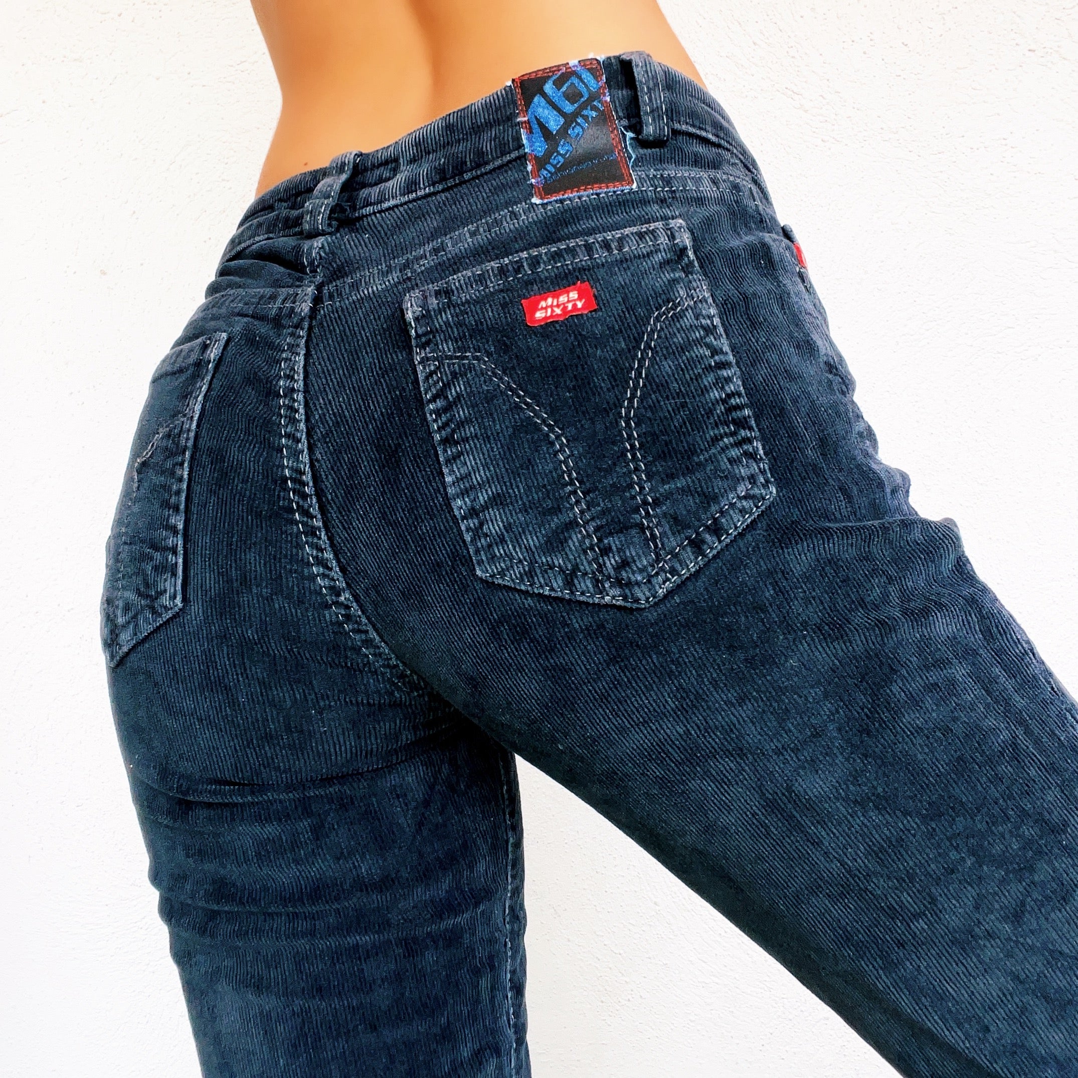Miss Sixty Navy Corduroy Flares