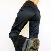 Silky Black Cargo Pants