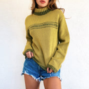 Cozy Green Turtleneck Sweater