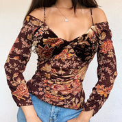 Velvety Floral Top