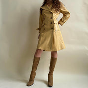 Vintage Spanish leather trench coat - XL
