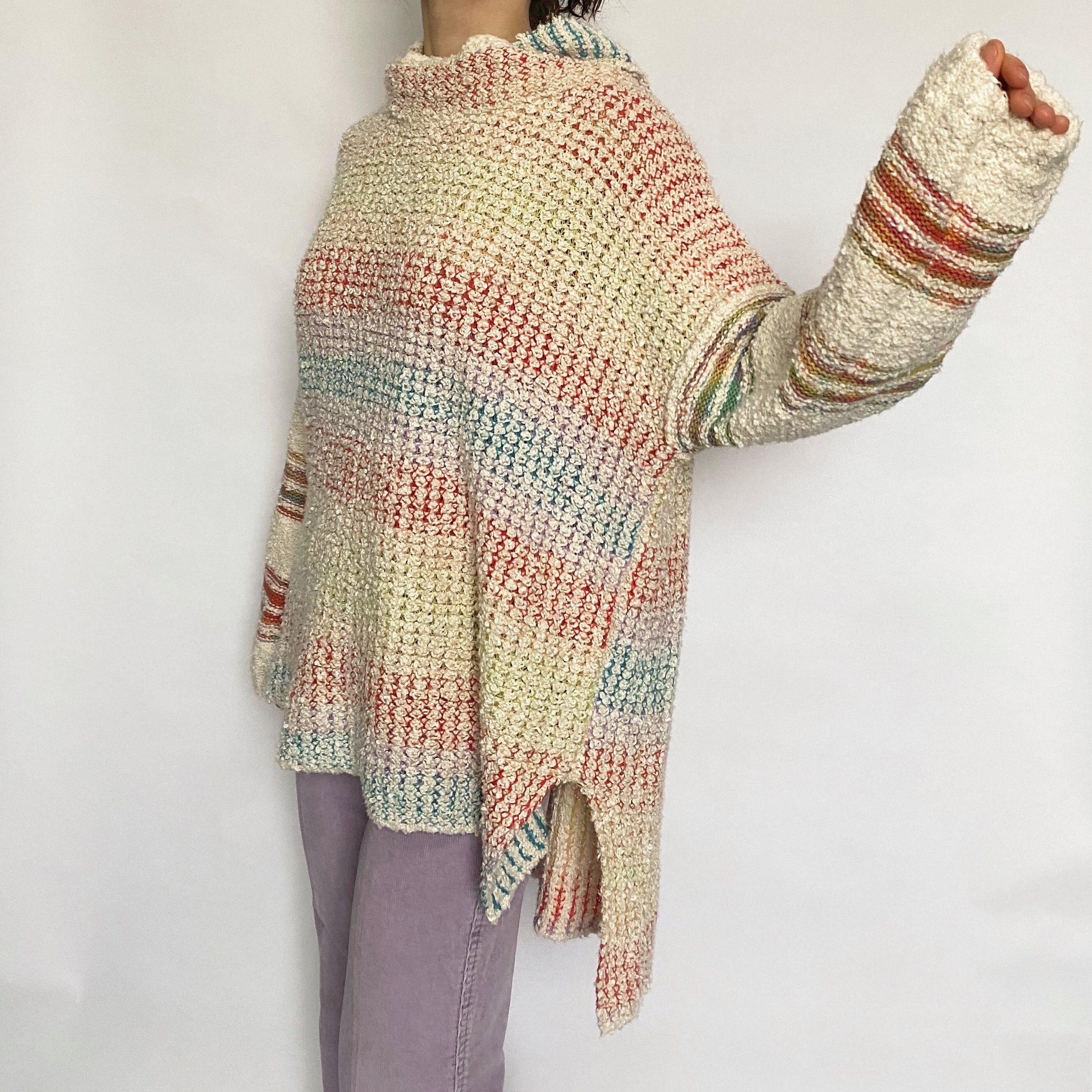 oversized hooded sweater - small