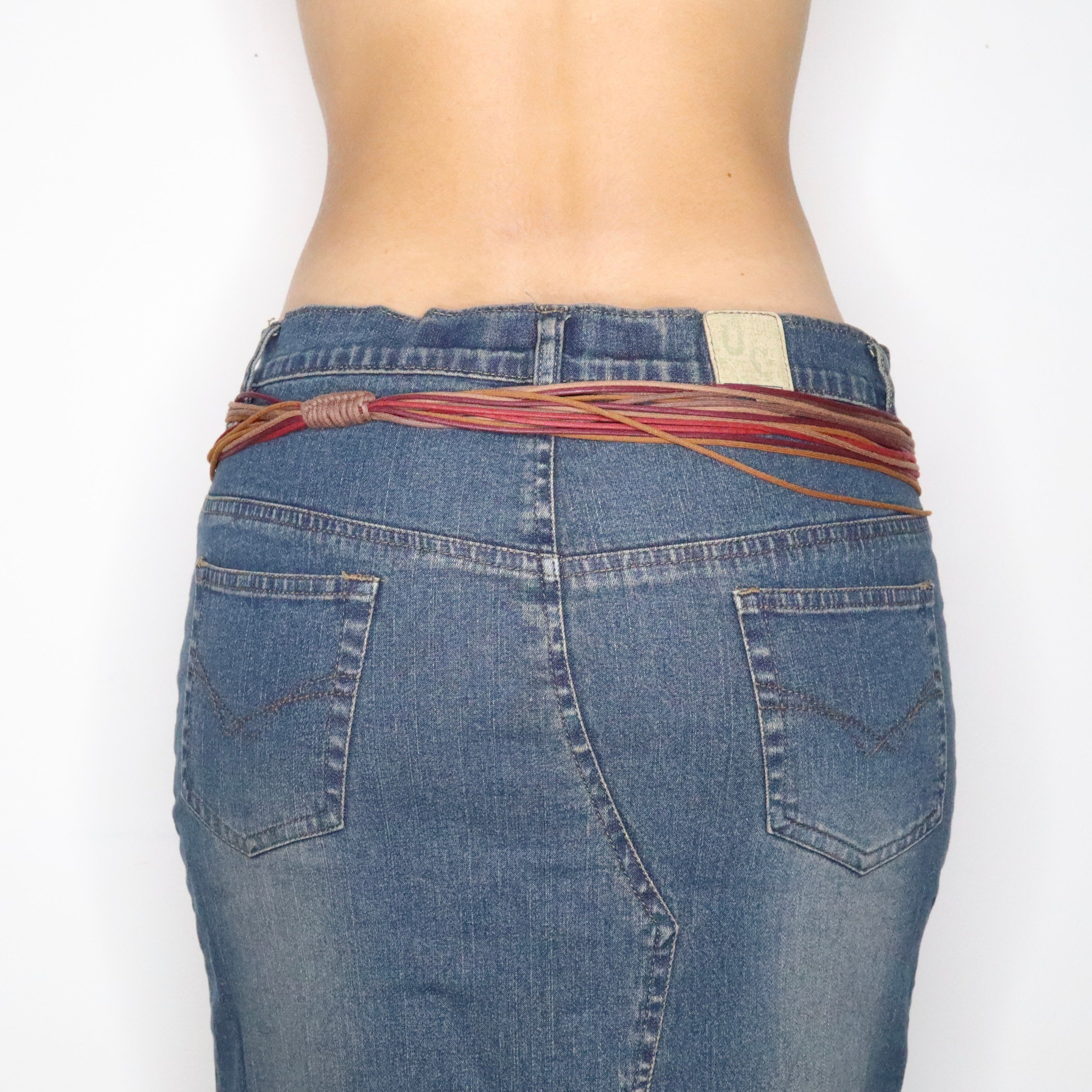 Y2K Boho Fringe Tie Belt