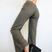 Gray Pinstriped Slacks