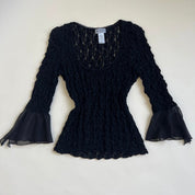 Vintage 90s crinkly lace top - M/L