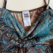 y2k tie dye glitter babydoll cami - L