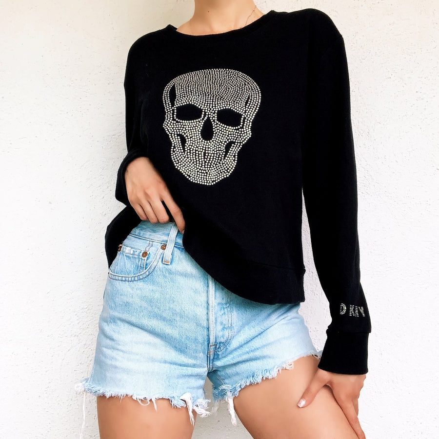 Rhinestone Skull Sweatshirt
