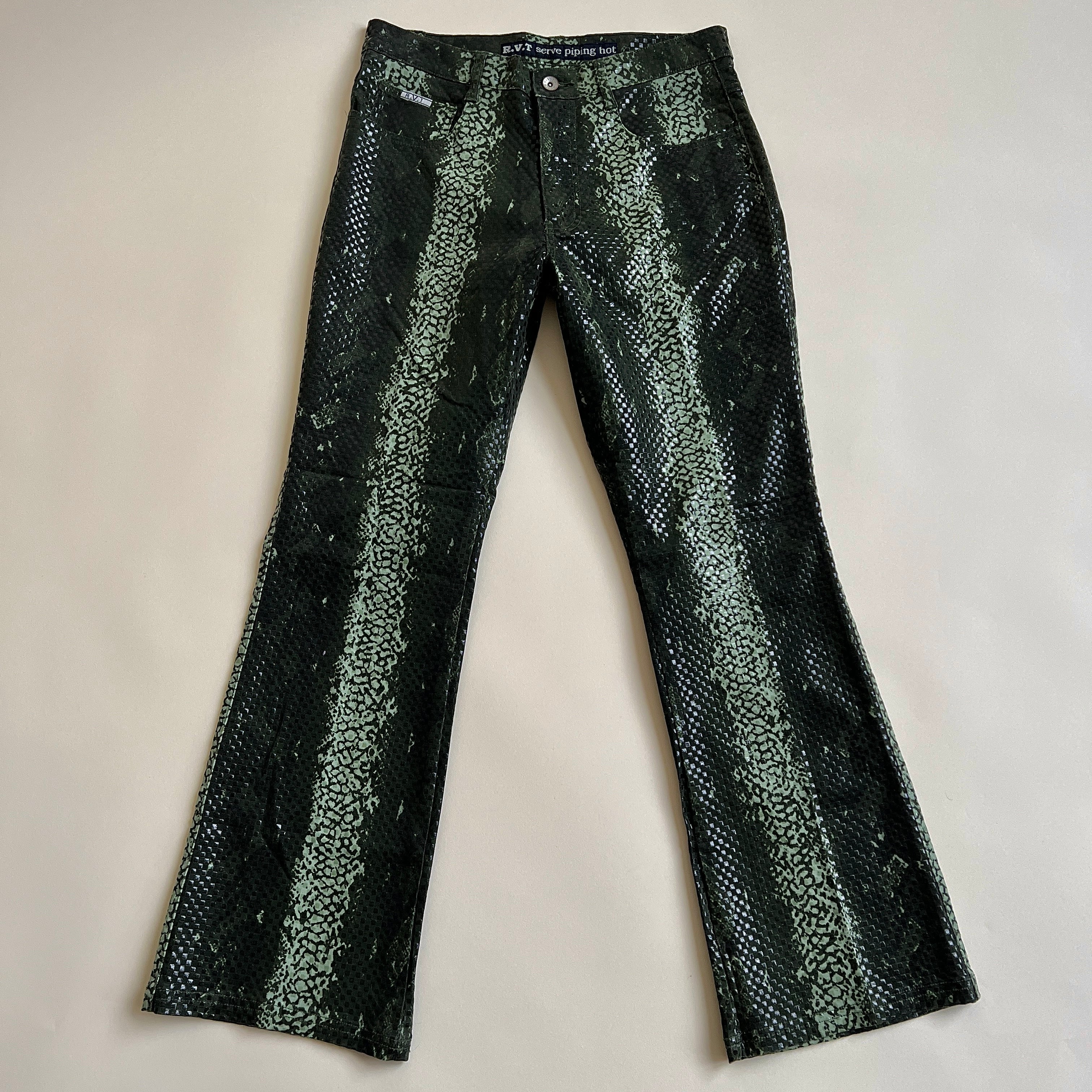 Vintage 90s faux snakeskin pant - L
