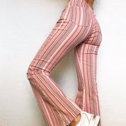90s Pink Pinstriped Flare Pants