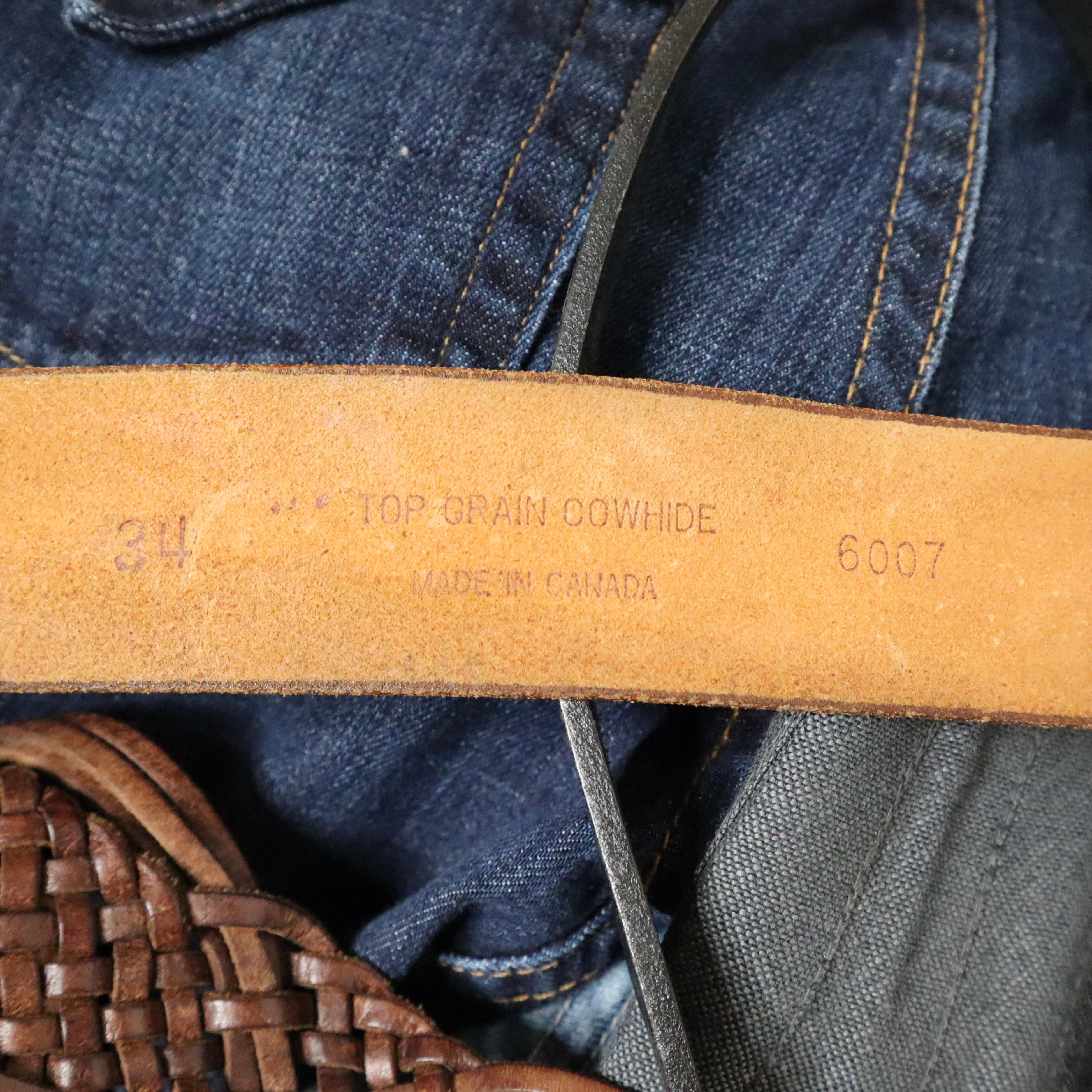 90s Western Leather Belt (M/L)