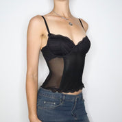 Black Mesh Bustier (Small)
