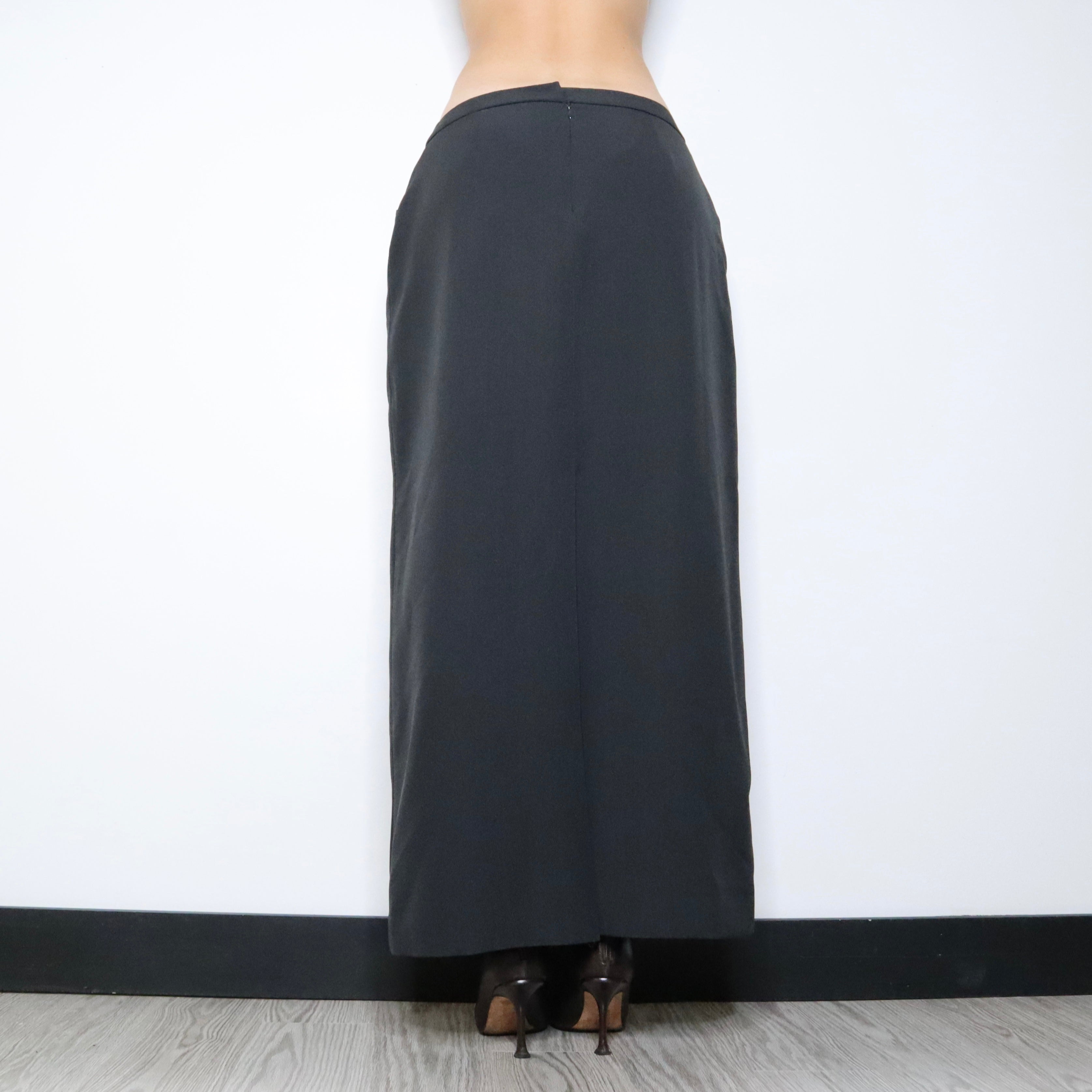 90s Gray Maxi Skirt (M)