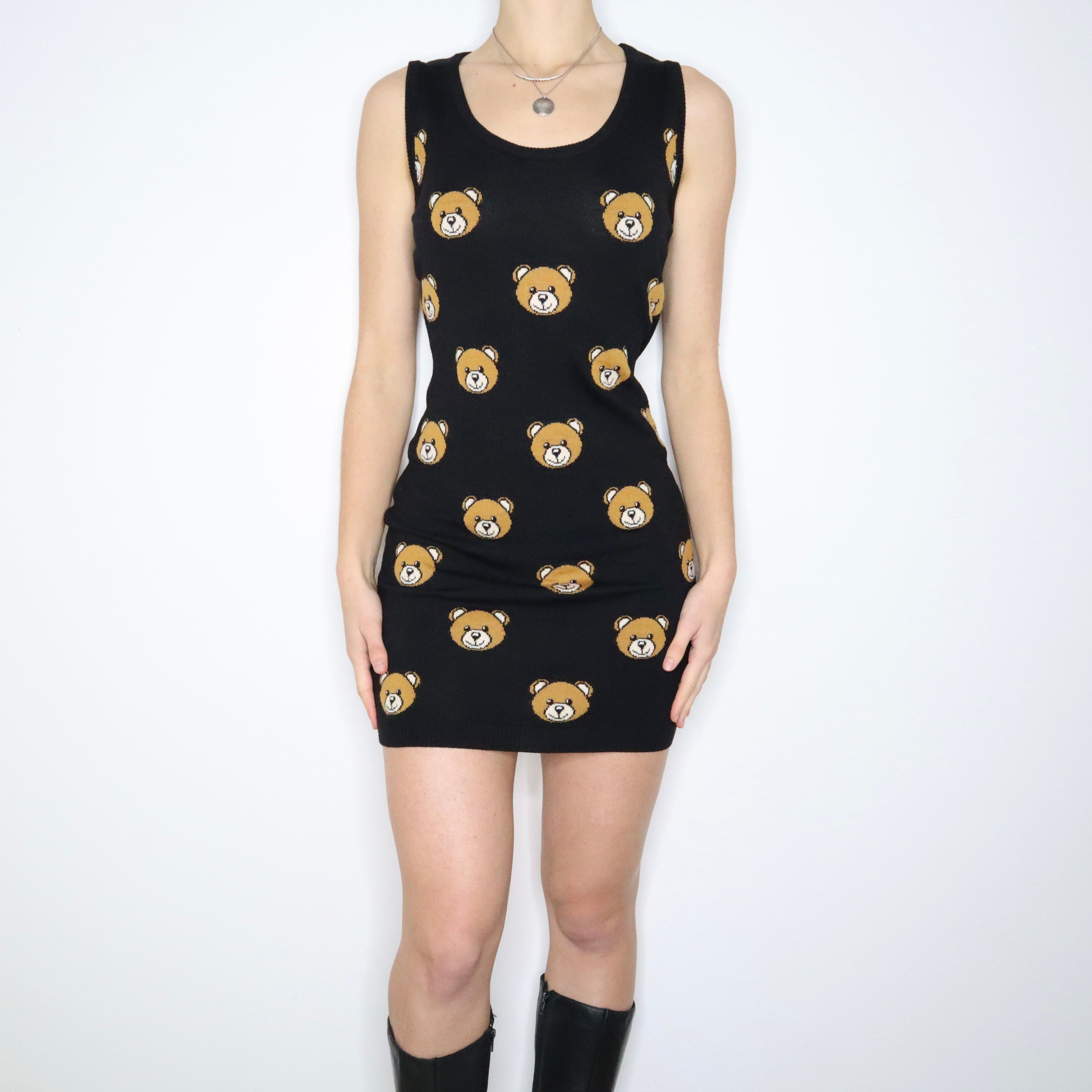 MOSCHINO Teddy Bear Knit Dress (M)