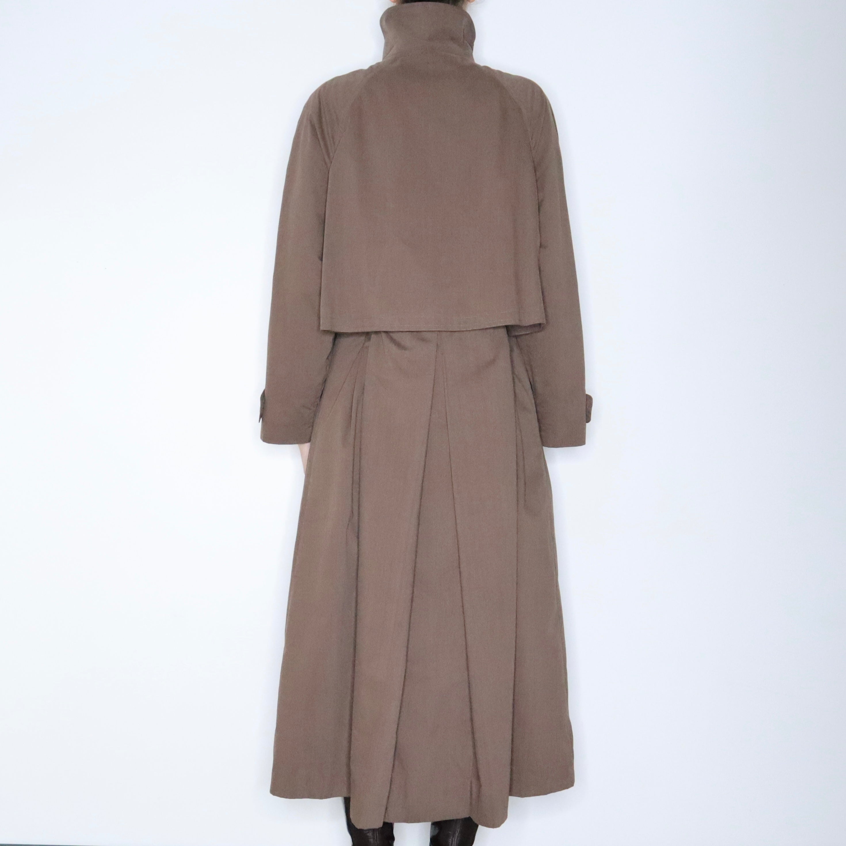 90s AQUASCUTUM Brown Trench Coat (L)