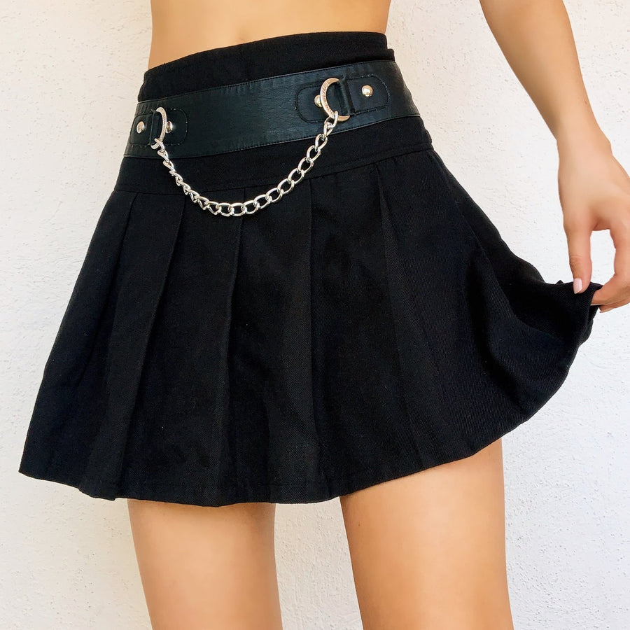 Gothy Black Mini Skirt