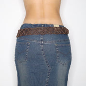Brown Braided Fringe Belt