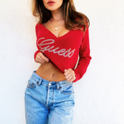 Guess Cropped Knit Top