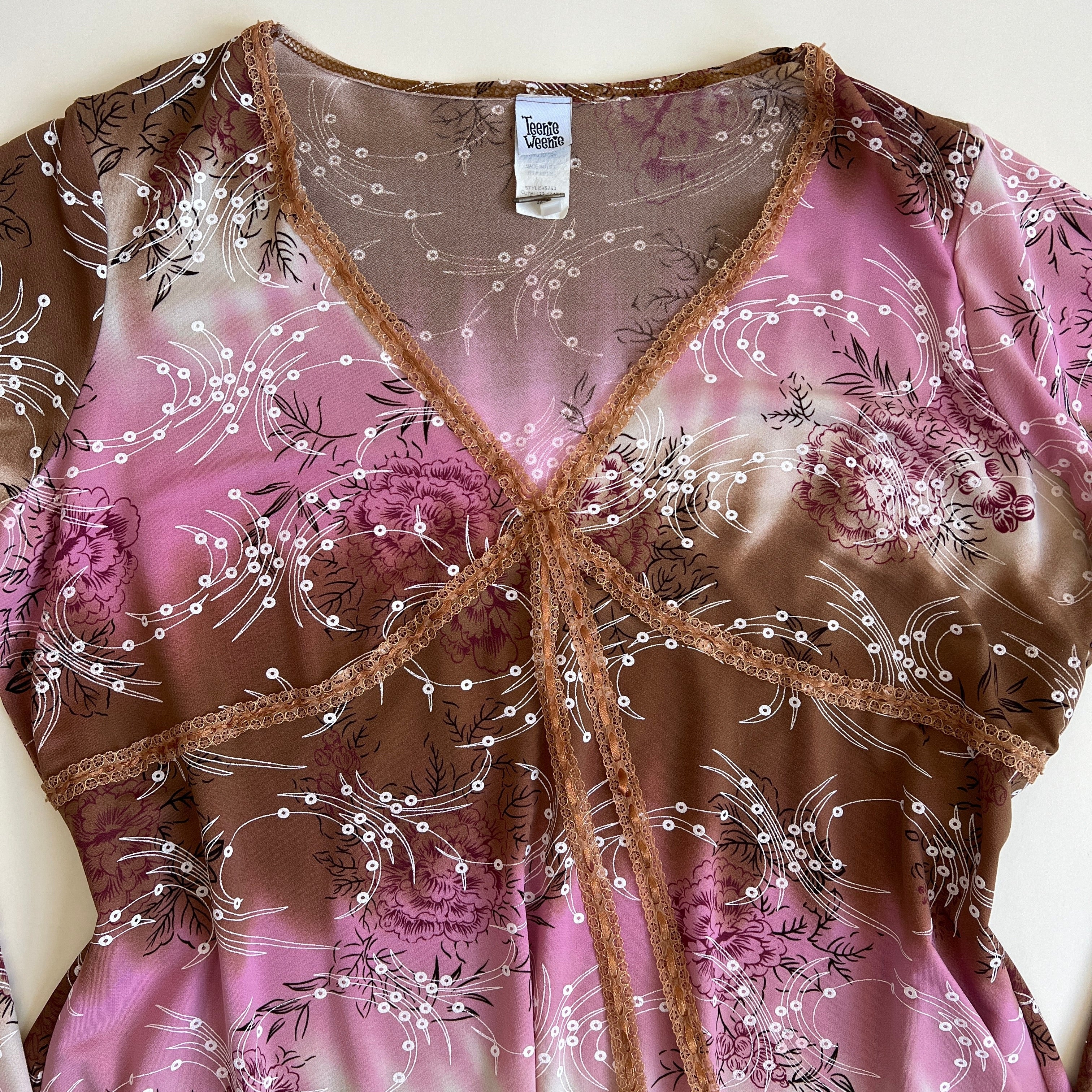 Vintage y2k boho floral blouse (3X)